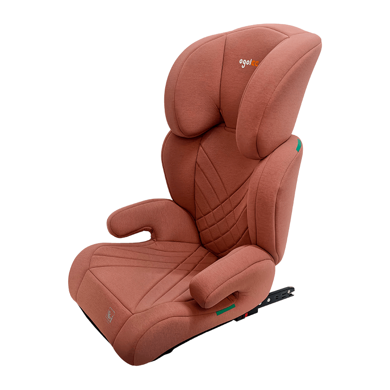 OG301 cu scaun auto ISOFIX, scaun auto 2 3, rapel pliabil, roz cu reliefare