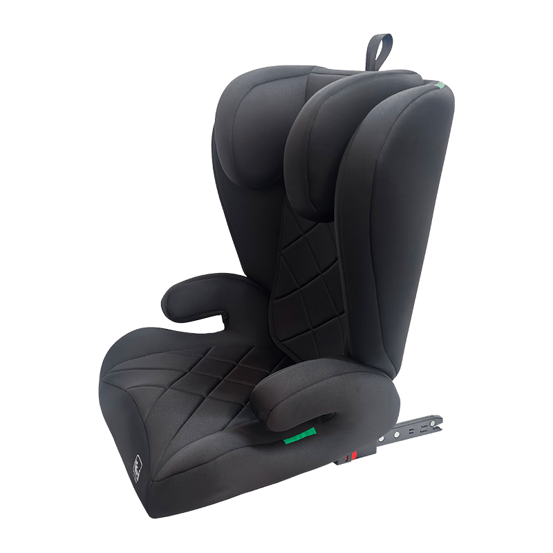 OG303b cu scaun auto ISOFIX, scaun auto 2 3, pliabil de rapel, negru cu reliefare