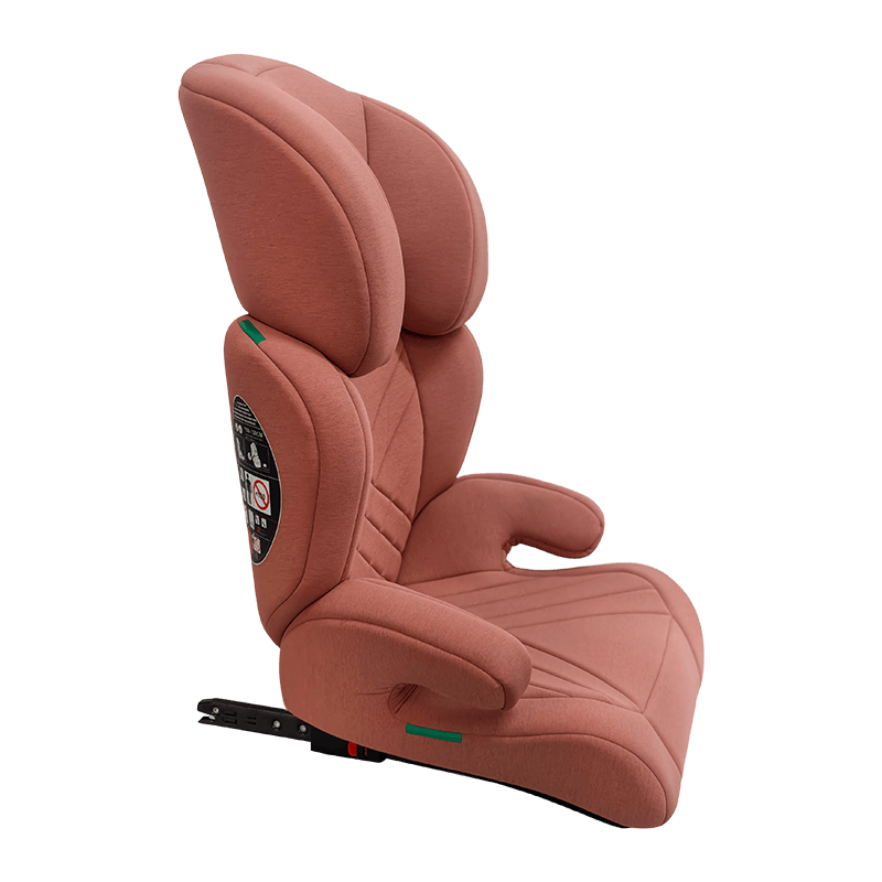 OG301 cu scaun auto ISOFIX, scaun auto 2 3, rapel pliabil, roz cu reliefare